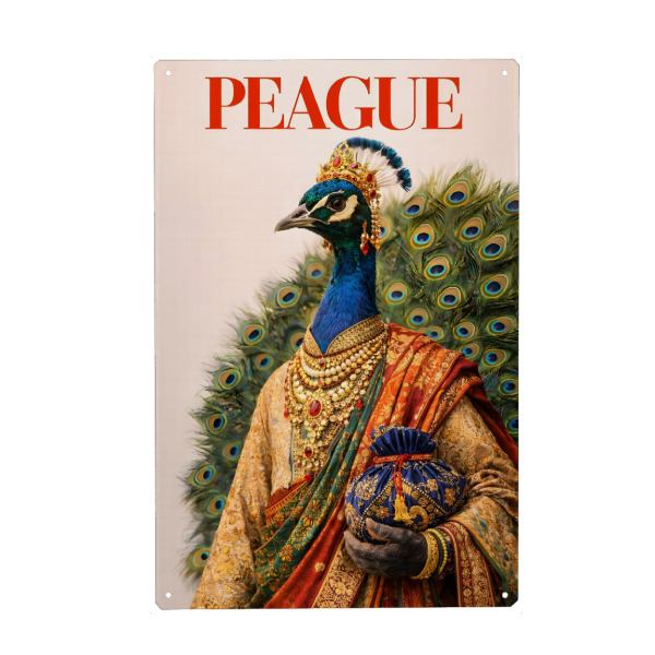 Metall Poster "Peague" artboxONE - Tiere,Fashion,Lustig