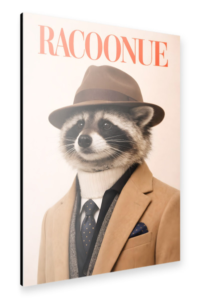 Alu-Dibond "Raccoonue" 30x20 cm artboxONE