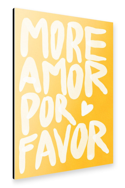 Alu-Dibond "Baroo Bloom - More Amor Gelb" 75x50 cm artboxONE