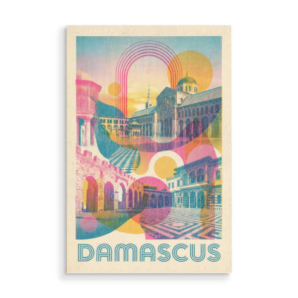 Holzbild "Damaskus Vintage Art Deco" artboxONE - Architektur,Städte / Weitere