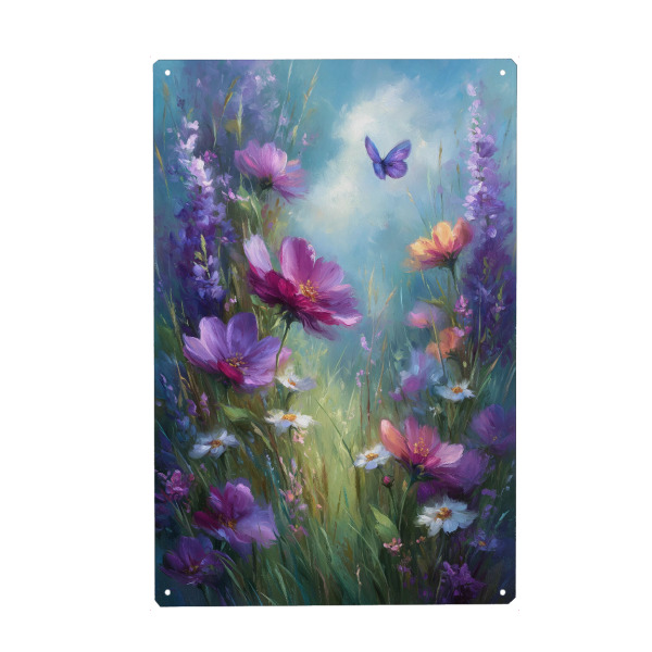 Holzbild "Blumen Lavendel Garten C (matart)" artboxONE - Natur,Abstrakt - Blumen,Lavendel,Wiese,Garten,Natur,Modern