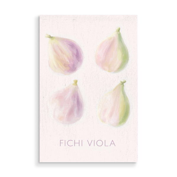Holzbild "Mediterrane Lila feigen" artboxONE - Typografie,Natur,Essen & Trinken / Obst & Gemüse