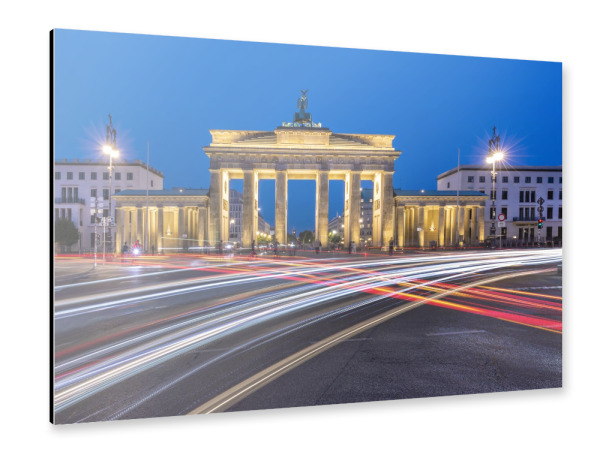 Alu-Dibond "Urbanes Berlin bei Nacht" 75x50 cm artboxONE