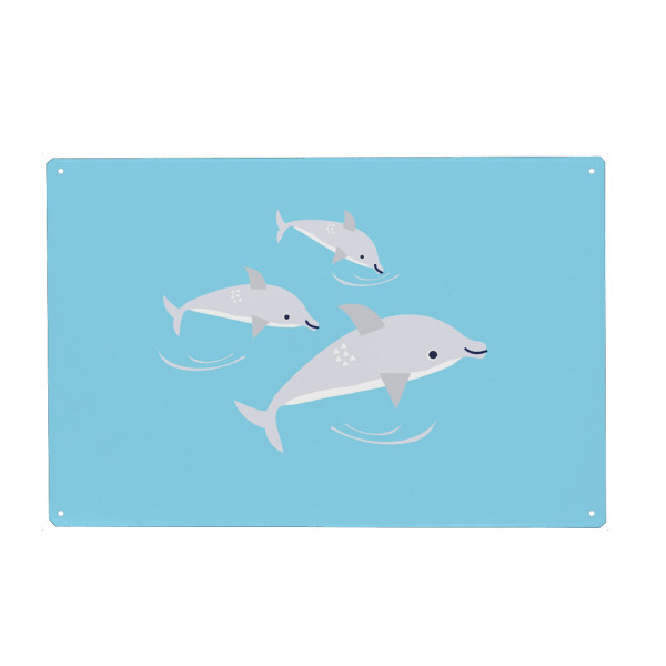 Holzbild "Nur schwimmende Delfine" artboxONE - Natur,Für Kinder,Tiere