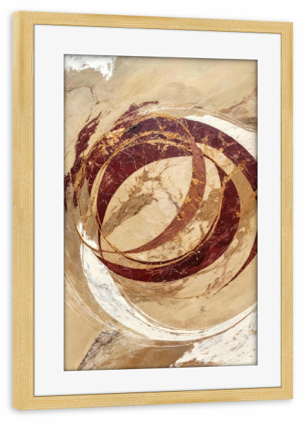 Poster mit Rahmen kiefer "Zirkuläre Harmonien" artboxONE - Abstrakt