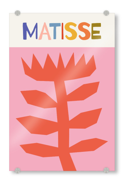 Acrylglasbild "Matisse (Sun Flower)" artboxONE - Floral,Abstrakt,Für Mama - Matisse,Tulpe,Blume,Floral,Illustration,Abstrakt