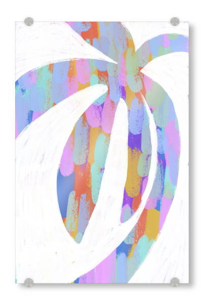 Acrylglasbild "Prism Palm" artboxONE - Abstrakt,Für Mama - Palme,Bunt,Abstrakt,Dekorativ