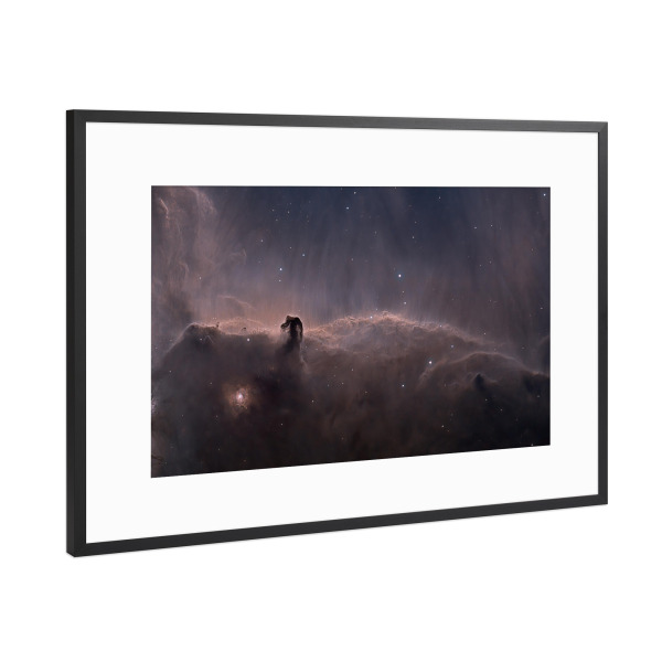 Poster mit Rahmen Schwarz (Metallic) "B33 - Pferdekopfnebel" artboxONE - Natur