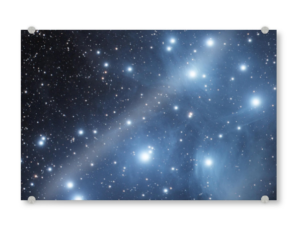 Acrylglasbild "Sieben Schwestern" artboxONE - Natur,Galaxy - M45,Messier 45,Plejaden,Sterne,Universum,Weltall,Weltraum,Astronomie,Astrofotografie