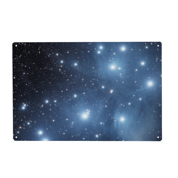 Holzbild "Sieben Schwestern" artboxONE - Natur,Galaxy - M45,Messier 45,Plejaden,Sterne,Universum,Weltall,Weltraum,Astronomie,Astrofotografie