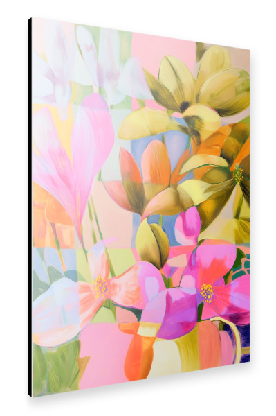 Alu-Dibond "Blumenfantasie in Sommerfarben" 75x50 cm artboxONE