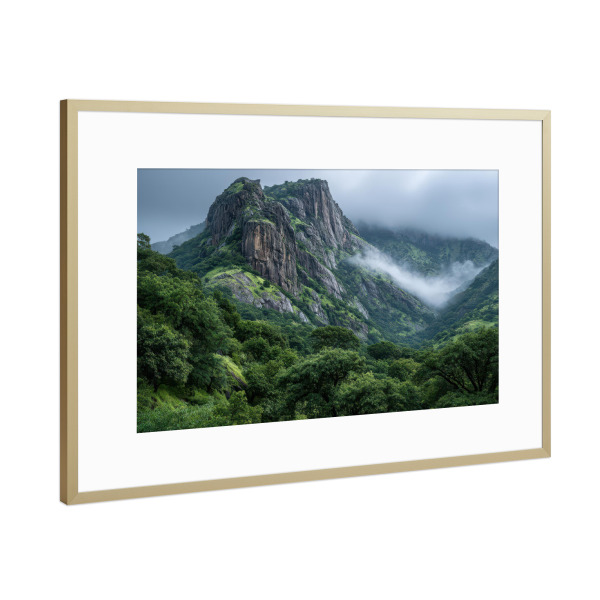 Poster mit Rahmen Gold "Moody Nature Dschungel" artboxONE - Natur,Reise