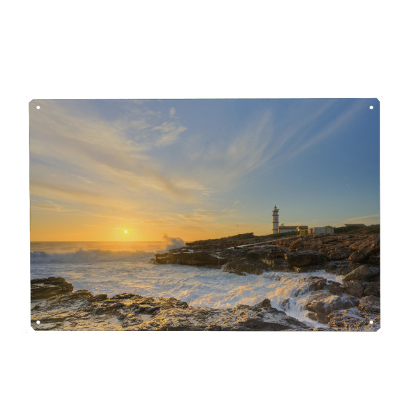 Metall Poster "Cap de ses Salines Mallorca" artboxONE - Natur,Reise,Reise / Strand und Meer