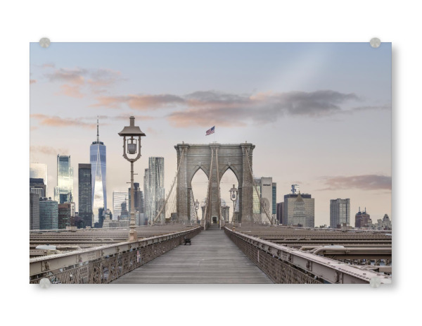 Acrylglasbild "Brooklyn Bridge Sonnenaufgang" artboxONE - Städte / New York,Reise,Architektur