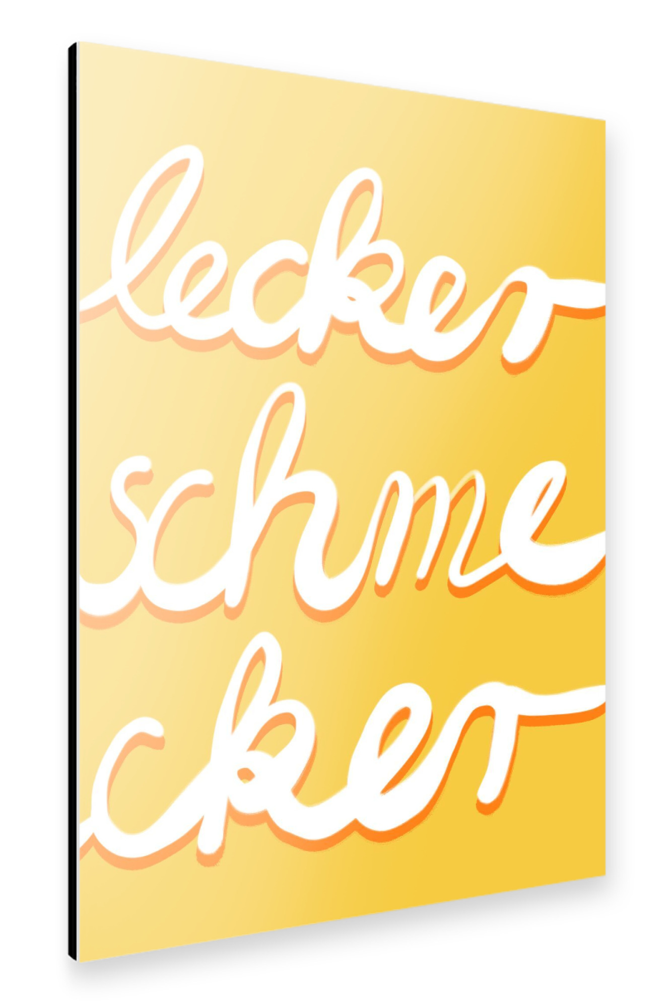 Alu-Dibond "Leckerschmecker - gelb" 75x50 cm artboxONE