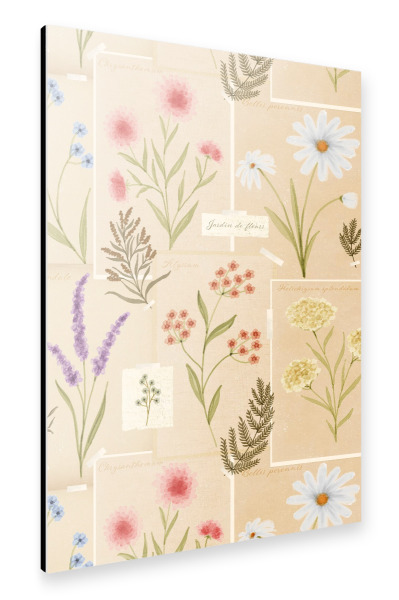 Alu-Dibond "Collage „Jardin des Fleurs“" 30x20 cm artboxONE