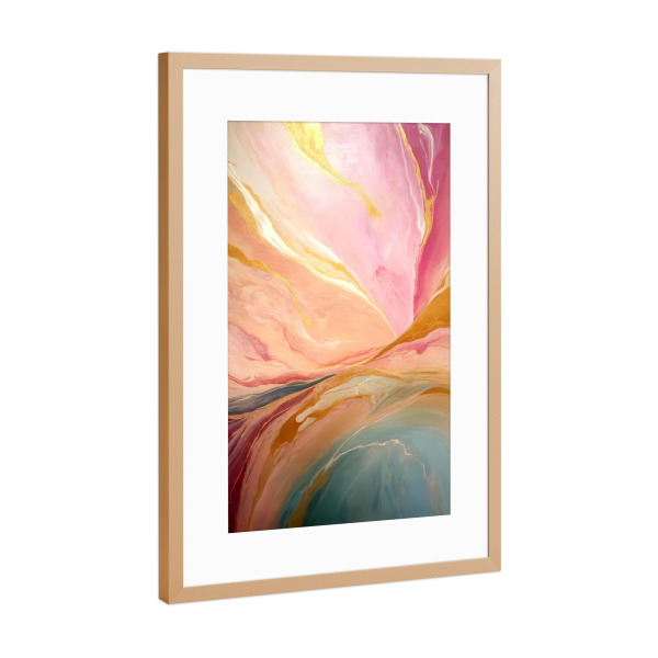 Poster mit Rahmen Kupfer "Geburt einer Morgenbrise" artboxONE - Abstrakt