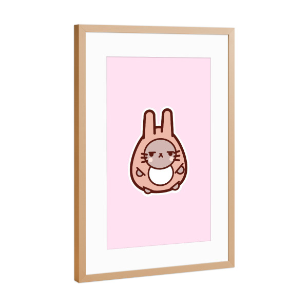Poster mit Rahmen Kupfer "Osterhasenkatze" artboxONE - Für Kinder,Tiere,Lustig - Süß,Süße katze,Osterhase,Süße tiere,Süße illustrationen,Kinderzimmer