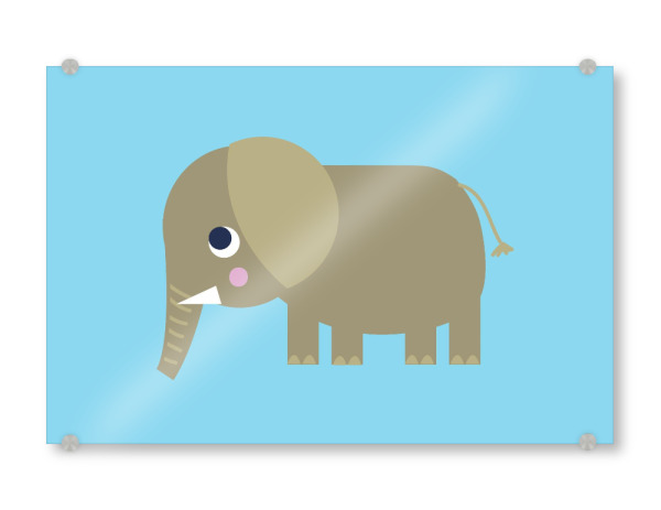 Acrylglasbild "Nur ein Elefant" artboxONE - Natur,Für Kinder,Tiere - Elefant,Elefantenbaby,Elefantendruck,Elefantenposter,Elefanten-kinderzimmer