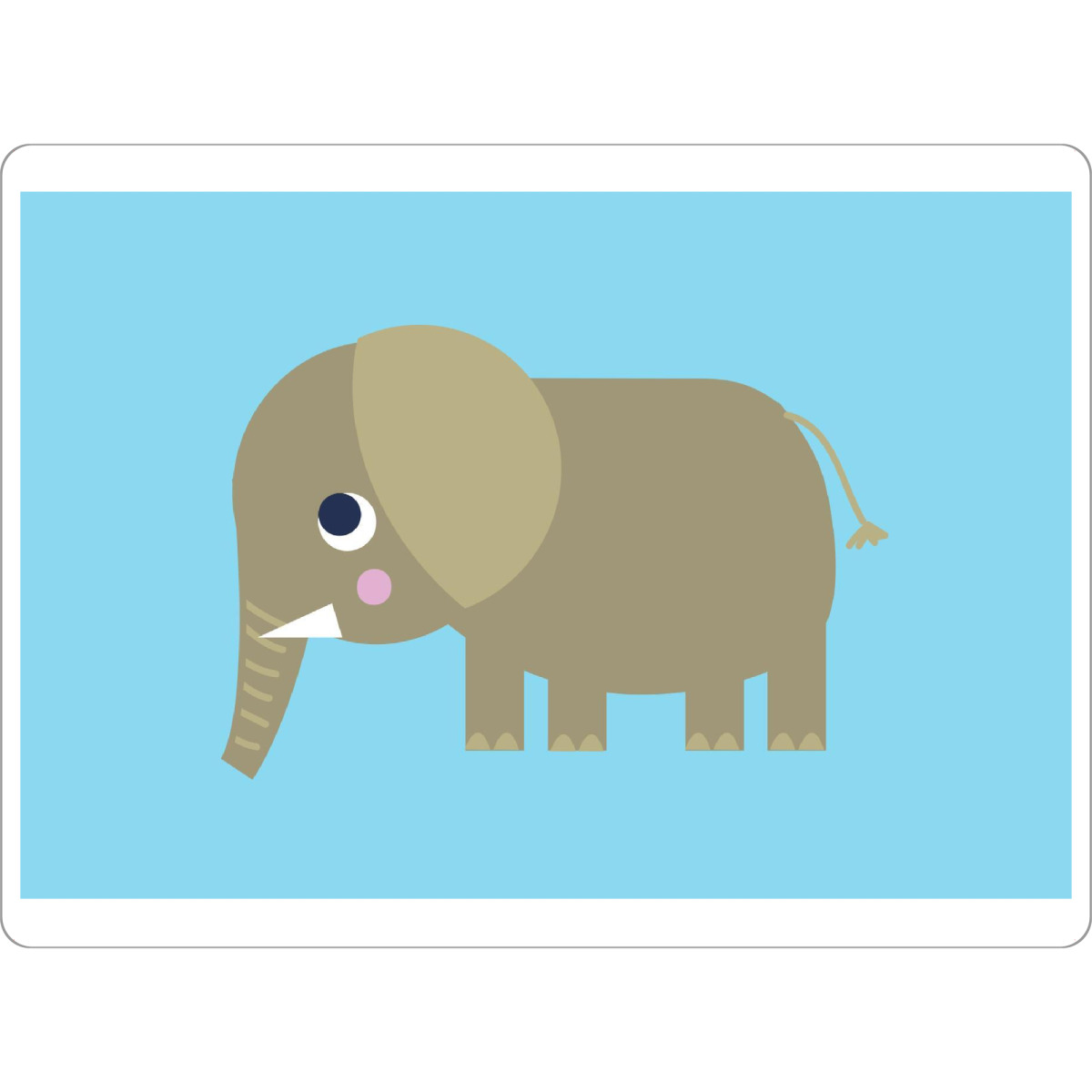 Tischset "Nur ein Elefant" artboxONE - Natur,Für Kinder,Tiere - Elefant,Elefantenbaby,Elefantendruck,Elefantenposter,Elefanten-kinderzimmer