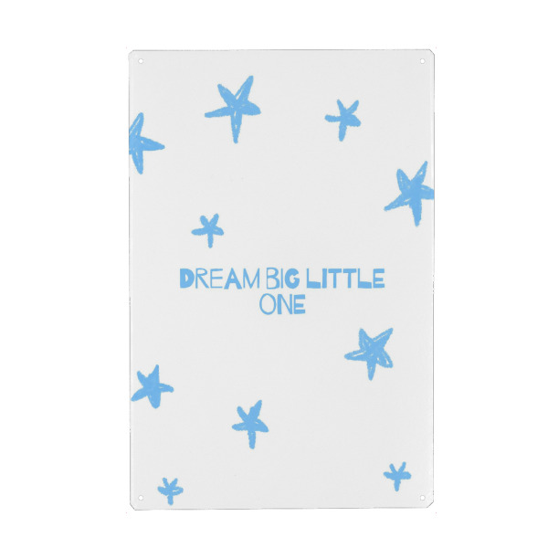 Holzbild "Dream Big Little (One)" artboxONE - Für Kinder - Dream,Stern,Sterne,Illustration,Kinderzimmer,Schlicht,Star,Text
