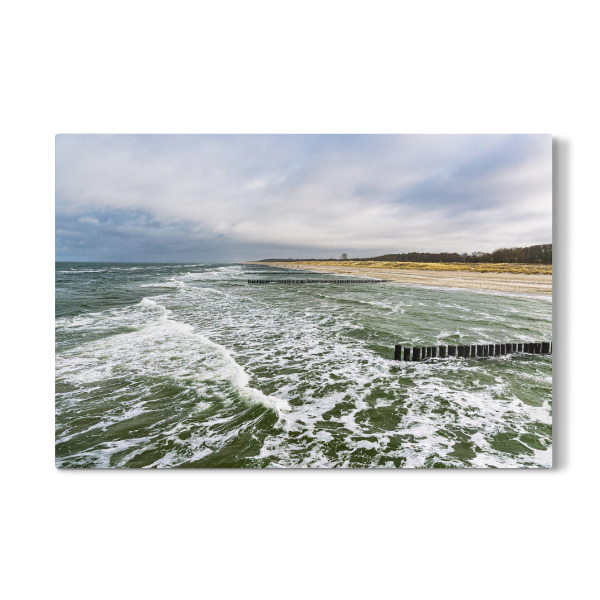 Galerie-Print "Buhnen, Strand und Wellen" 30x20 cm artboxONE