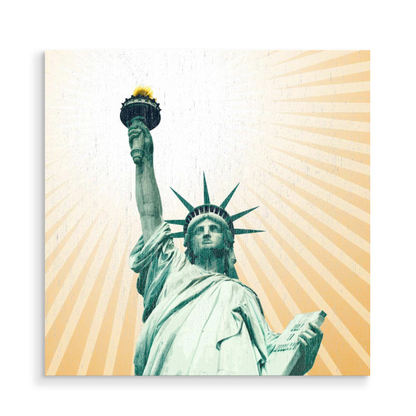 Holzbild "Sign of Liberty" artboxONE - Städte / New York,Reise,Architektur,Reise / Länder