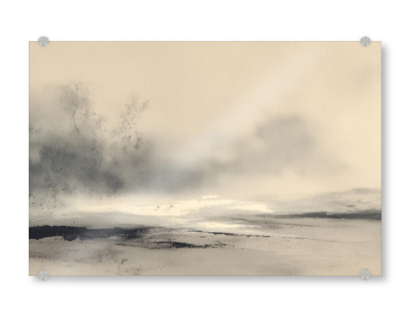 Acrylglasbild "Nebelstille über sanften Linien" artboxONE - Natur,Abstrakt