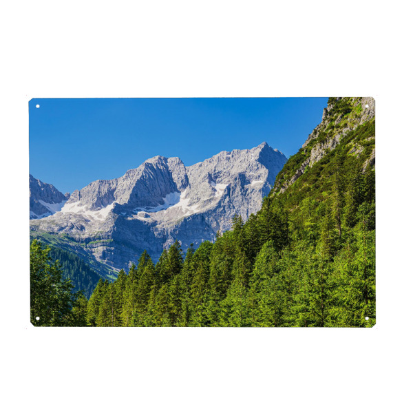 Holzbild "Berge und Wald im Rißtal" artboxONE - Natur,Reise,Reise / Länder