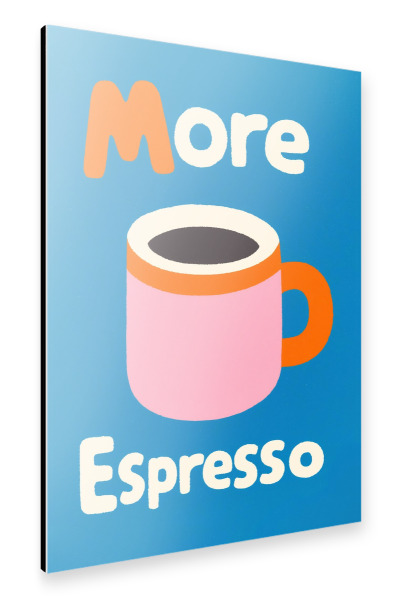 Alu-Dibond "Sanfte Espresso Moment" 75x50 cm artboxONE