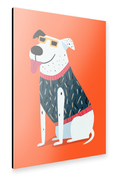 Alu-Dibond "Hunde-Chic mit Sonnenbrille" 30x20 cm artboxONE