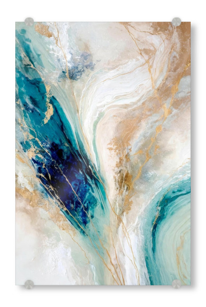 Acrylglasbild "Aquaströmungen" artboxONE - Abstrakt,Marmor