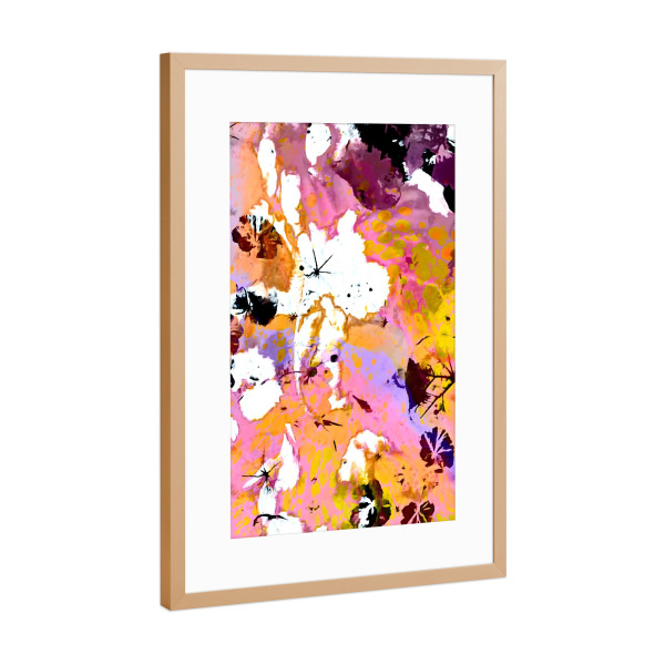Poster mit Rahmen Kupfer "Wildflower Light" artboxONE - Floral,Abstrakt - Nature,Botanical,Abstract,Painterly,Vivid,Garden,Flowers,Floral