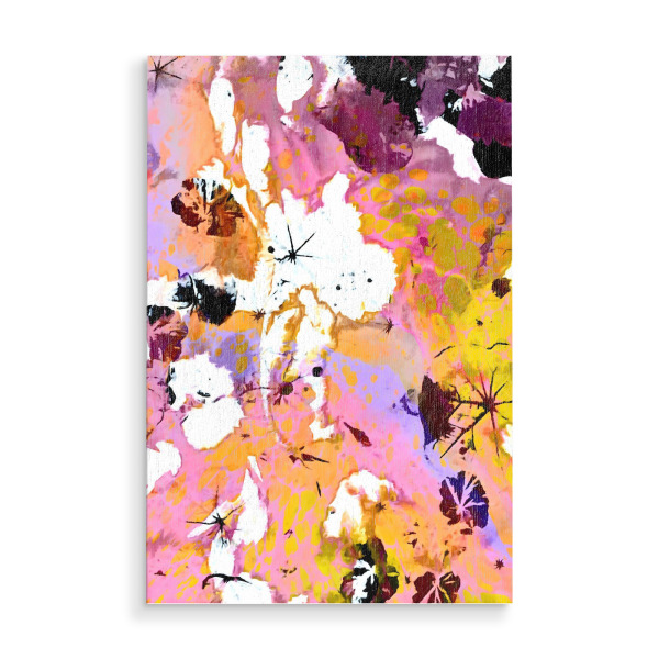 Holzbild "Wildflower Light" artboxONE - Floral,Abstrakt - Nature,Botanical,Abstract,Painterly,Vivid,Garden,Flowers,Floral