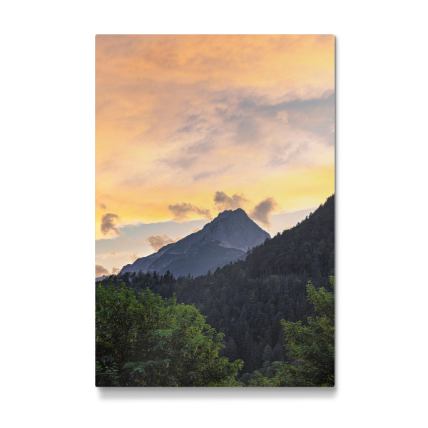 Galerie-Print "Sonnenuntergang und Berggipfel" 30x20 cm artboxONE