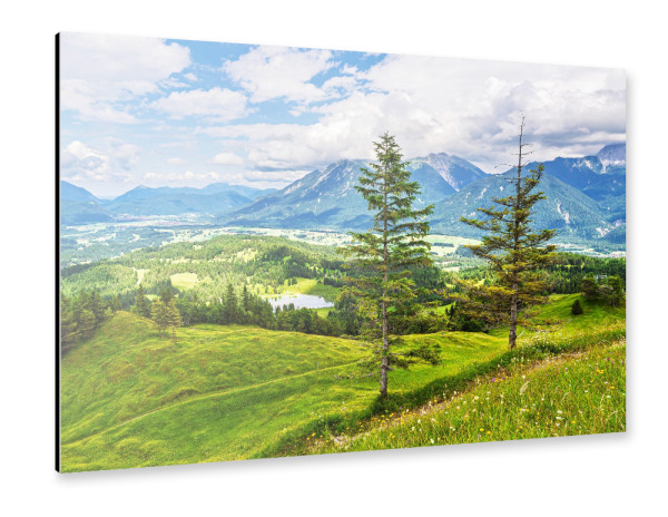 Alu-Dibond "Aussicht vom Hohen Kranzberg" 30x20 cm artboxONE