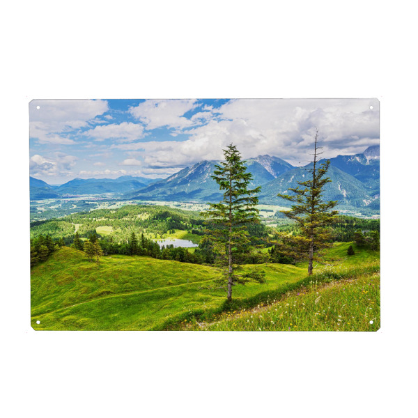 Metall Poster "Aussicht vom Hohen Kranzberg" artboxONE - Natur,Reise