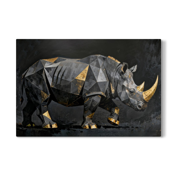 Galerie-Print "Geometrische Nashornskulptur" 30x20 cm artboxONE