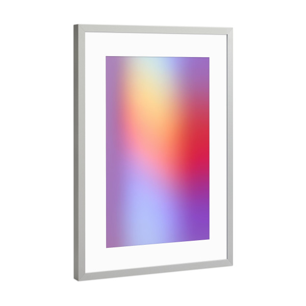 Poster mit Rahmen Silber "Energie Der Sanften Wellen" artboxONE - Natur,Abstrakt