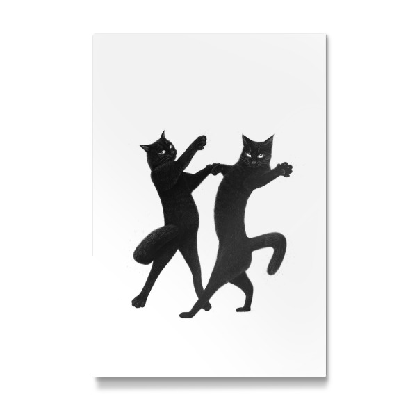 Galerie-Print "Tanzende schwarze Katzen" 30x20 cm artboxONE