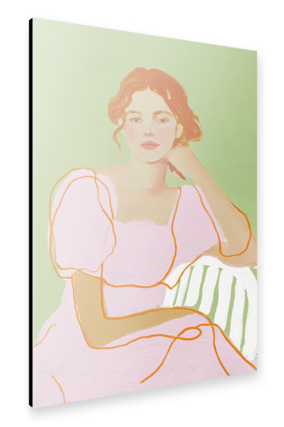 Alu-Dibond "Frau in sanfter Pose" 30x20 cm artboxONE