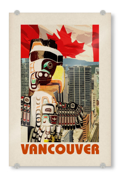 Acrylglasbild "Vancouver retro-travel" artboxONE - Städte,Reise,Reise / Länder