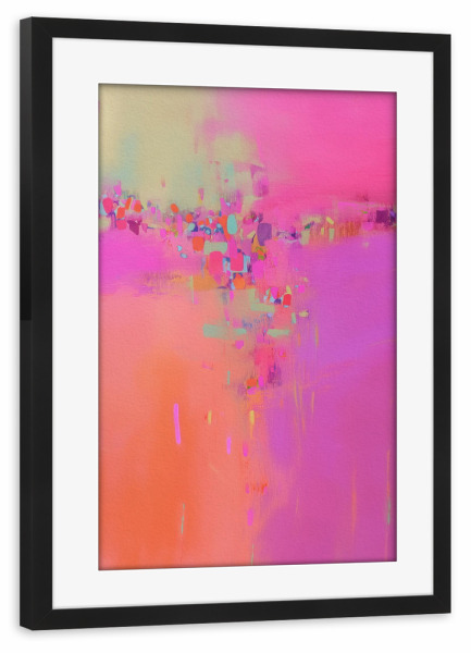 Poster mit Rahmen schwarz "Farblicher Neon Impuls" artboxONE - Natur,Abstrakt,Streetart