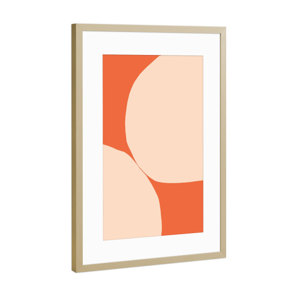 Poster mit Rahmen Gold "Stone Balance (No07)" artboxONE - Abstrakt,Geometrie,Für Mama