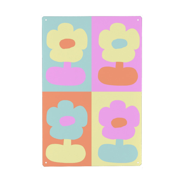Holzbild "Blumen Pop Art" artboxONE - Floral,Für Kinder,Liebe