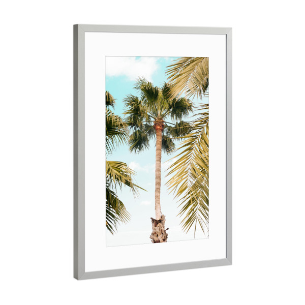 Poster mit Rahmen Silber "Palmenbrise" artboxONE - Natur,Floral,Reise / Strand und Meer,Städte / Los Angeles