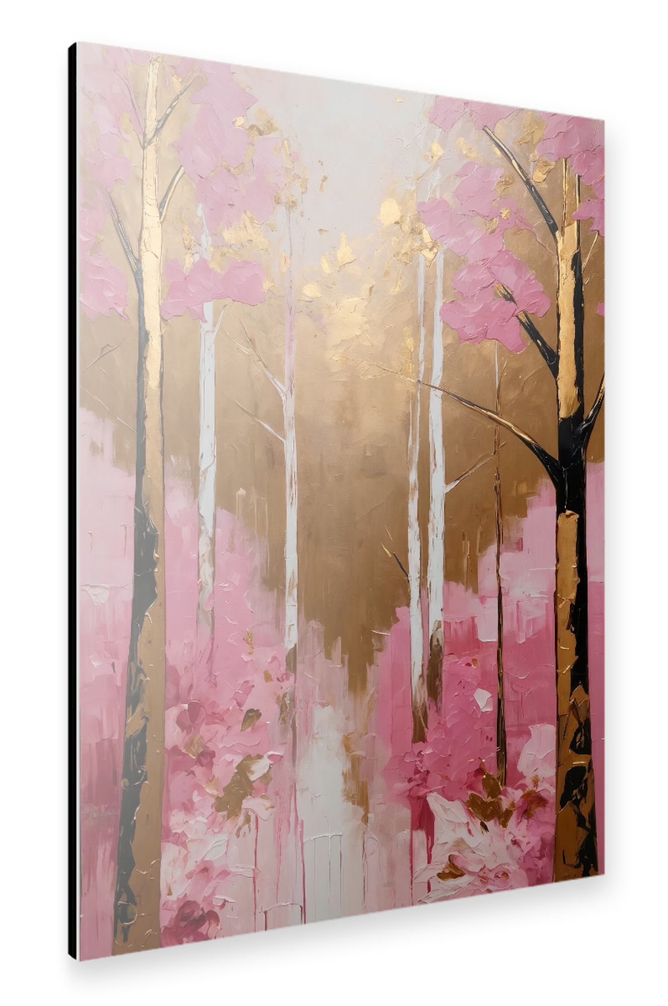 Alu-Dibond "Lebhafte rosa Waldszene" 75x50 cm artboxONE