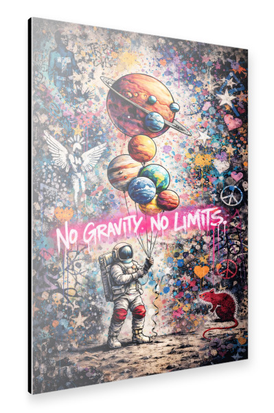 Alu-Dibond "No Gravity - No Limits" 75x50 cm artboxONE