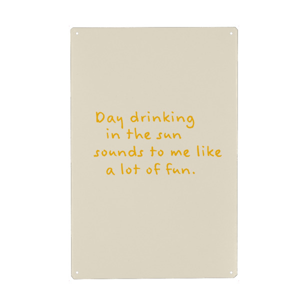 Holzbild "Daydrinking in the sun" artboxONE - Typografie,Essen & Trinken,Essen & Trinken / Alkohol - Alkohol,Drink,Aperol spritz,Spritz,Martini,Sommer
