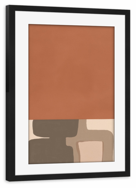 Poster mit Rahmen schwarz "Sanfte Blockformen klare Harmonie" artboxONE - Natur,Abstrakt,Geometrie